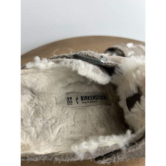Birkenstock Boston Shearling Suede Leather Clogs Size 39 US 8 Men’s 6 - Picture 5 of 9